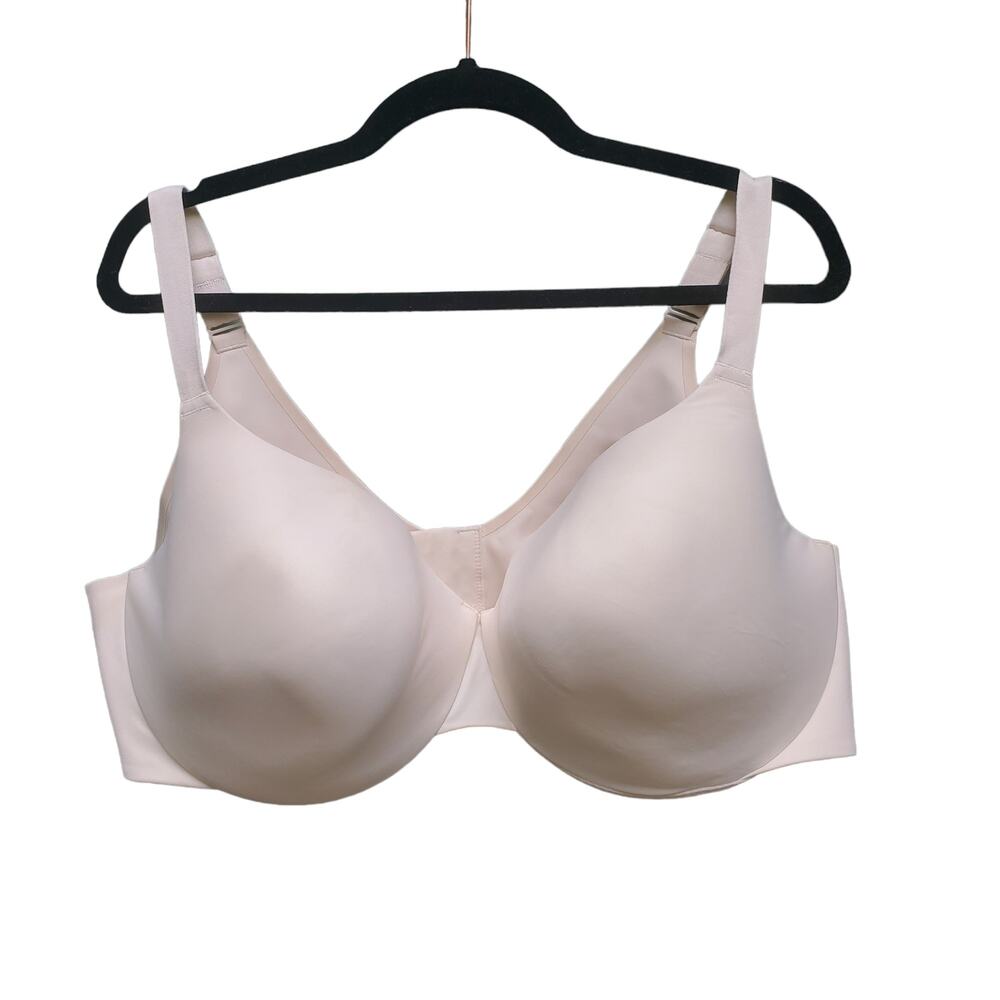 Cacique Lane Bryant Underwire Multiway Push Up Bra Lightly Lined Beige  46DDD